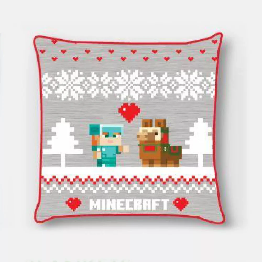 Minecraft Jule Pudebetræk – 40x40 cm (Velour)