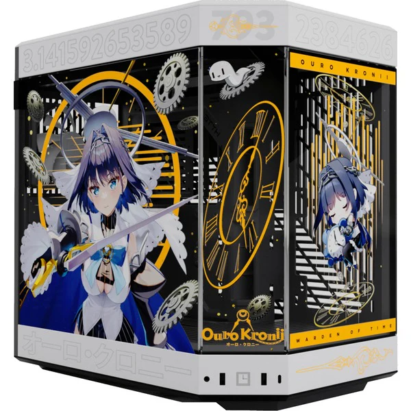 HYTE Y60 – Ouro Kronii Limited Edition – Großes Mauspad im Lieferumfang enthalten, PCI-e 4.0-Riser-Kabel, Panorama-Glasansicht