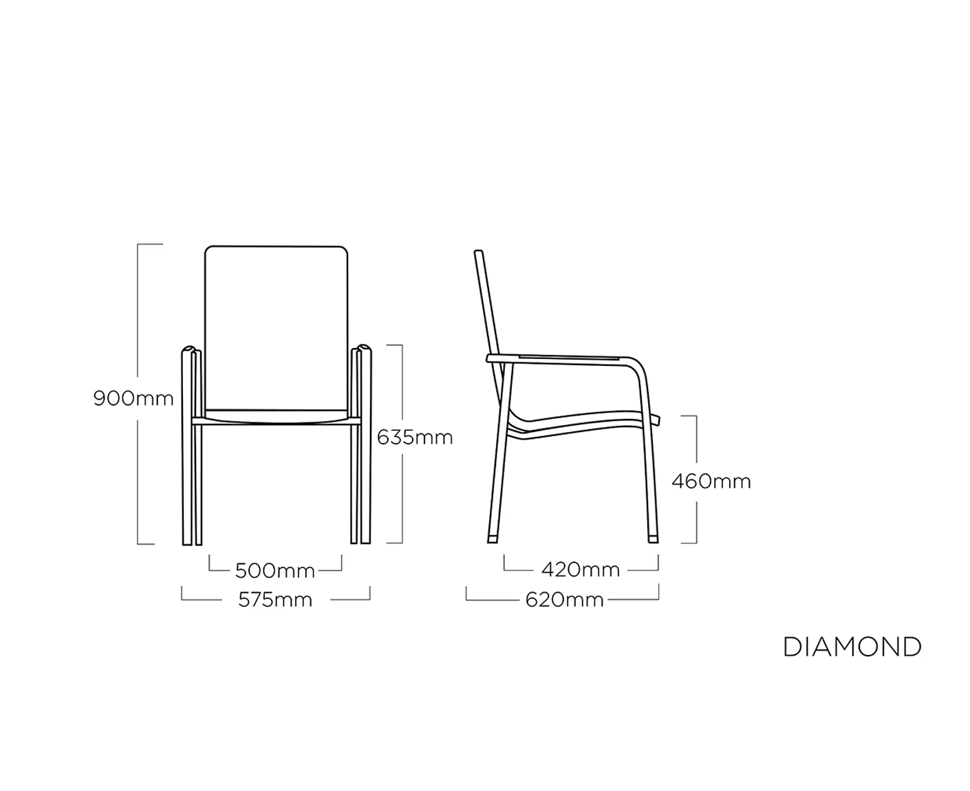 Kettler Diamond Gartenmöbel-Set 7-teilig Silber / Grau