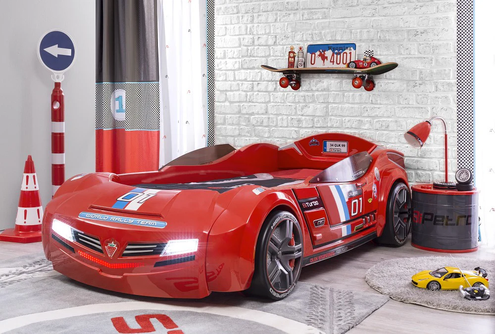 Cilek BiTURBO Autobett Kinderbett Bett Rennfahrerbett Rot