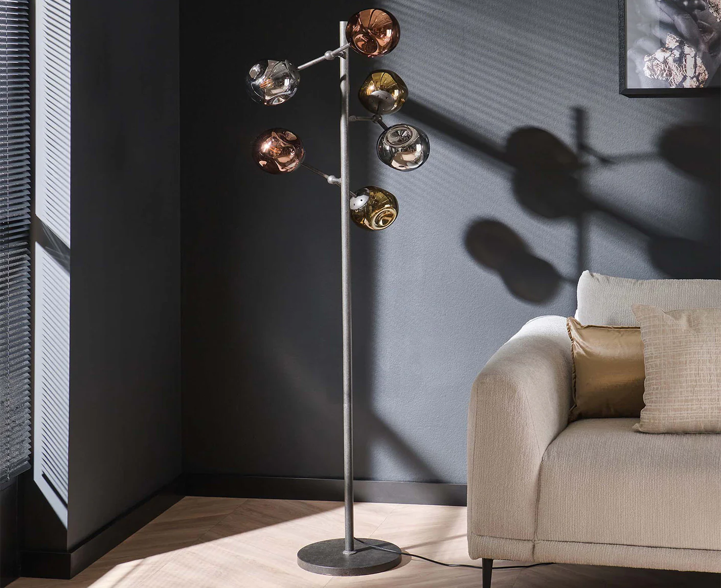 Stehlampe 6L Molecule Mix, Artic Schwarz