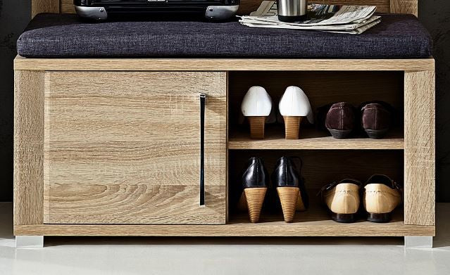 GO Sitzbank Garderobenbank Schuhbank Eiche Sonoma