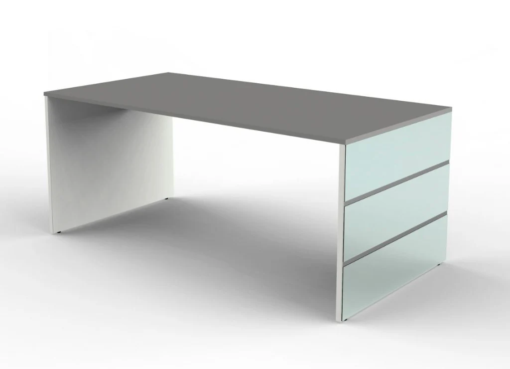 LUGANO TYP1 Komplettbüro Büro Komplettset Office Weiß/Grafit