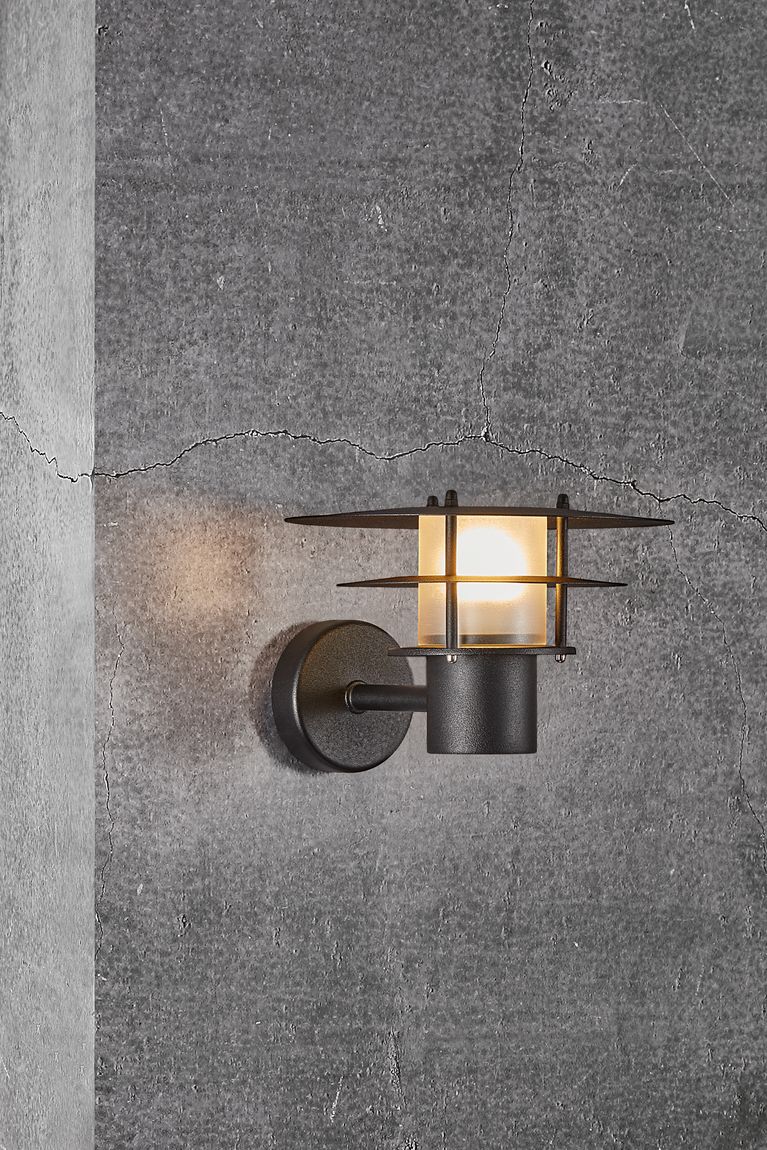 Bastia Wandlampe Ø 24 cm Outdoor Schwarz