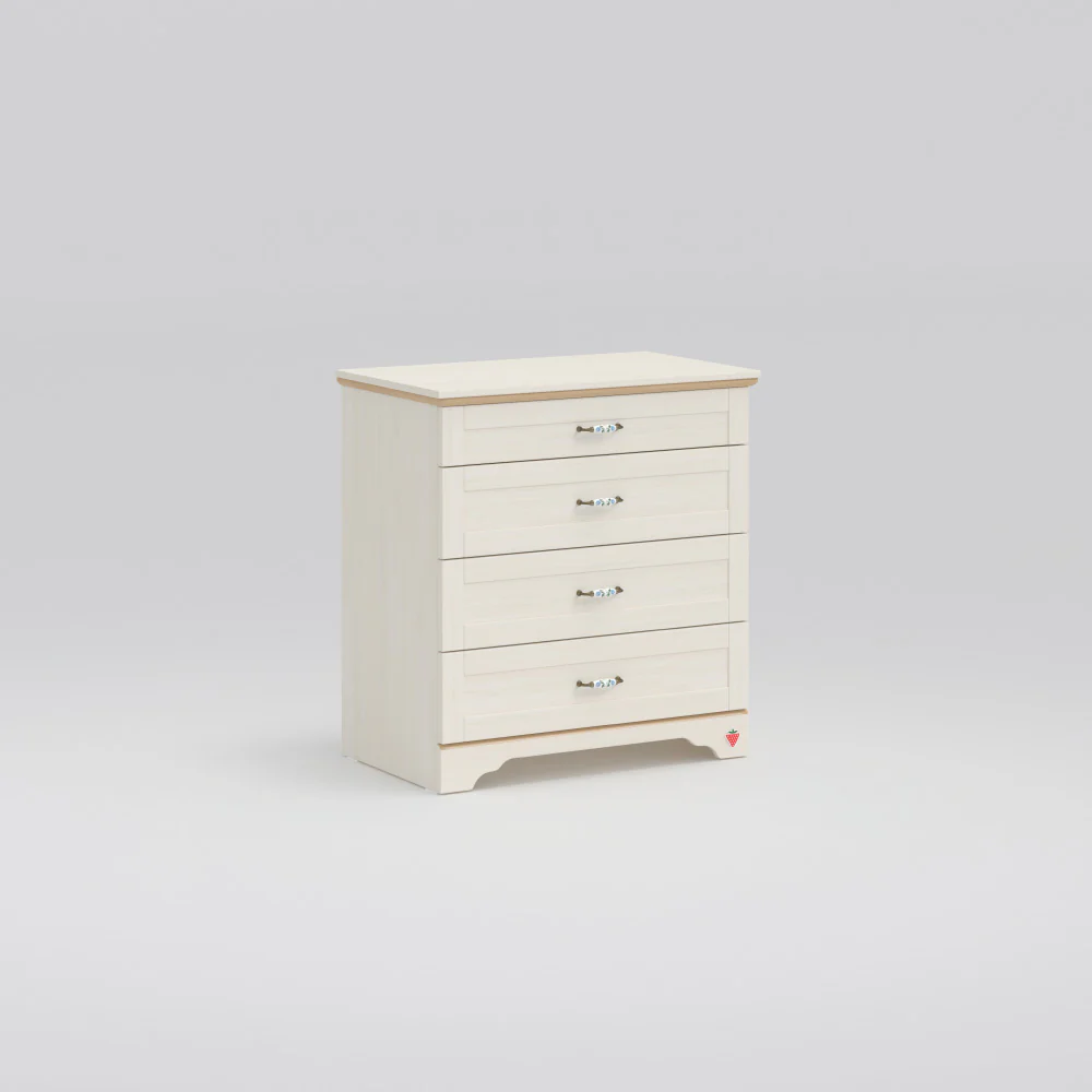 Cilek FLORA Kommode mit Spiegel Anrichte Sideboard Kinderzimmer Birke hell