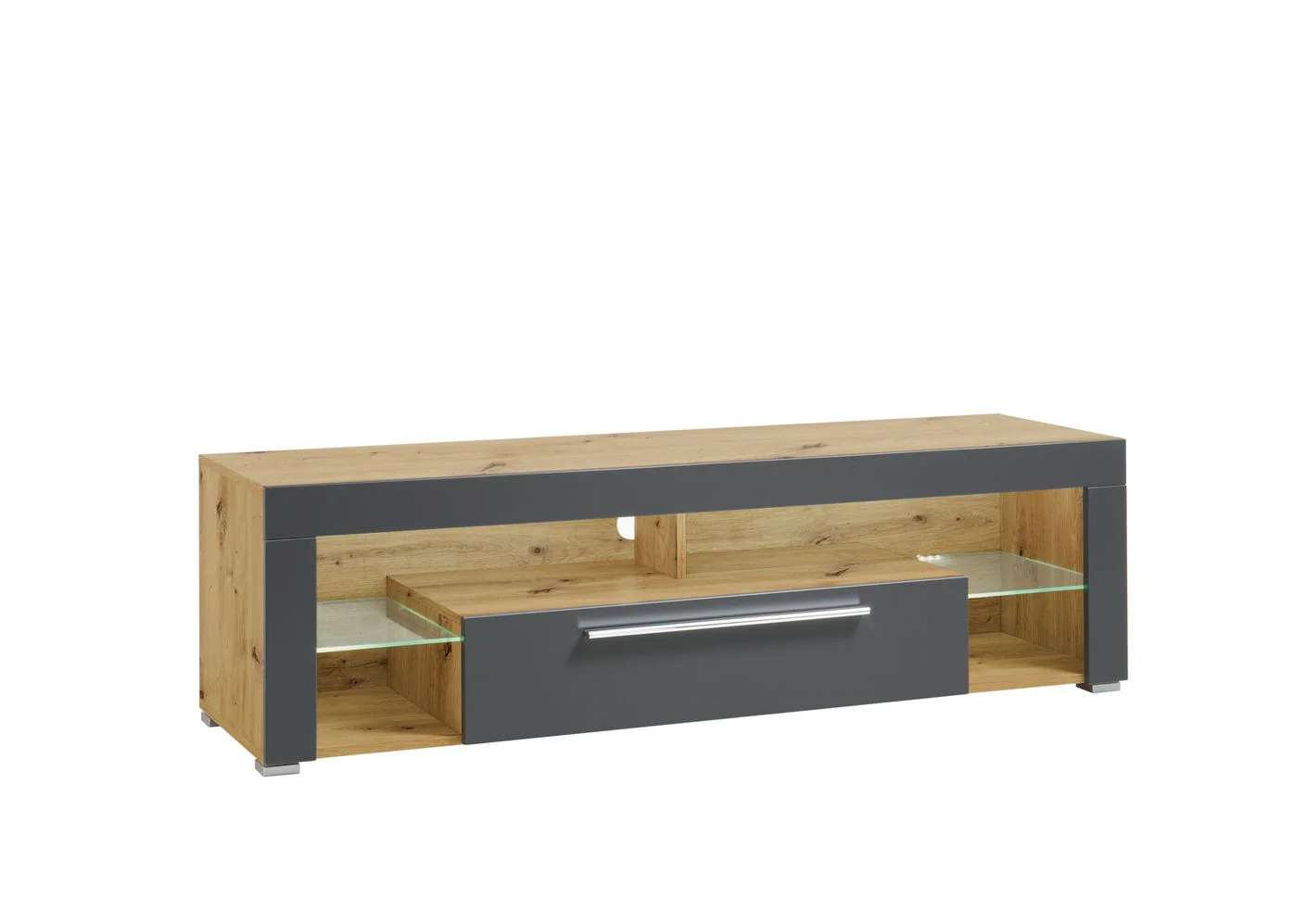 Goal 9 TV Möbel Eiche / Grau Lowboard