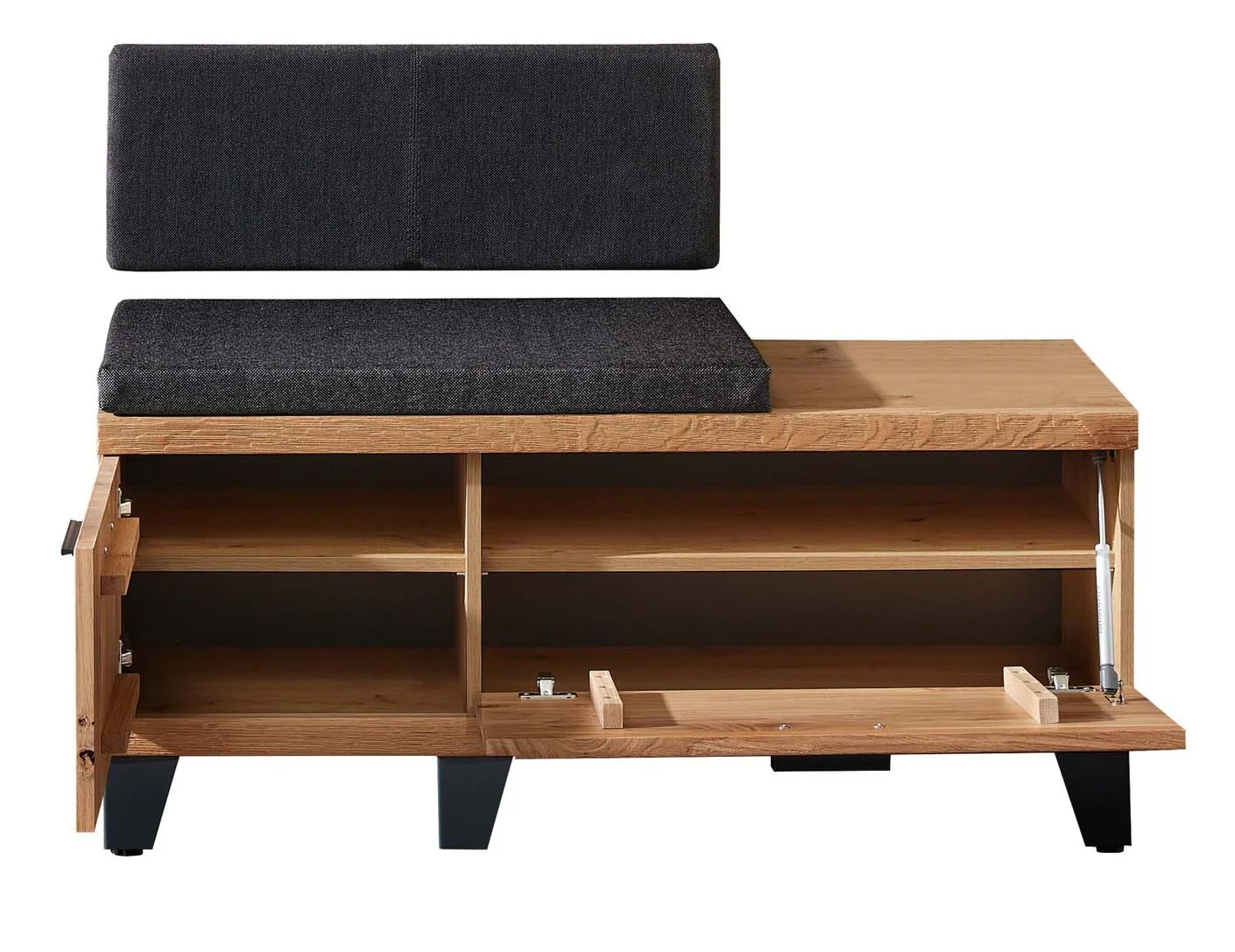 53869 Persiko Garderobenbank fertig montiert Wildeiche massiv