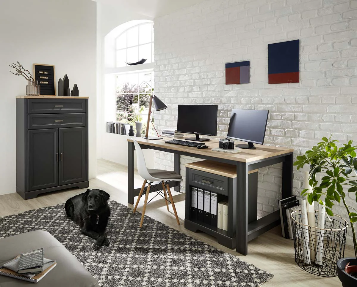 Jasmin Home-Office Set Graphit / Artisan Eiche