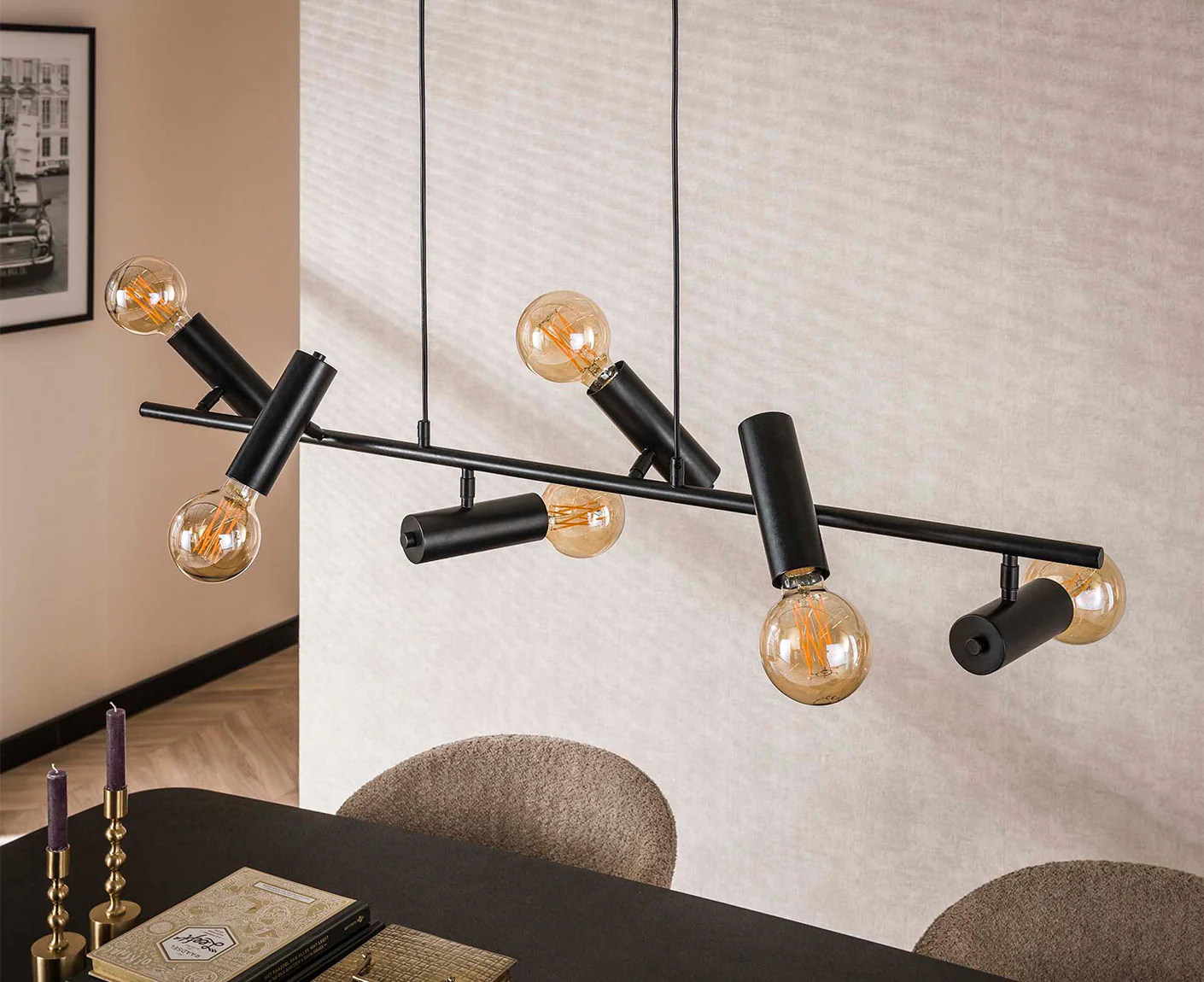 Hängelampe 6L Point, Anthrazit