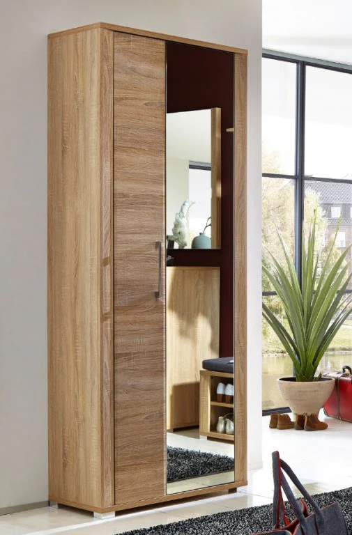 GO Garderobenschrank Dielenschrank Garderobe Flurgaderobe Eiche Sonoma