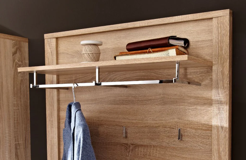 GO Garderobenpaneel Wandpaneel Garderobenhaken Paneel Eiche Sonoma